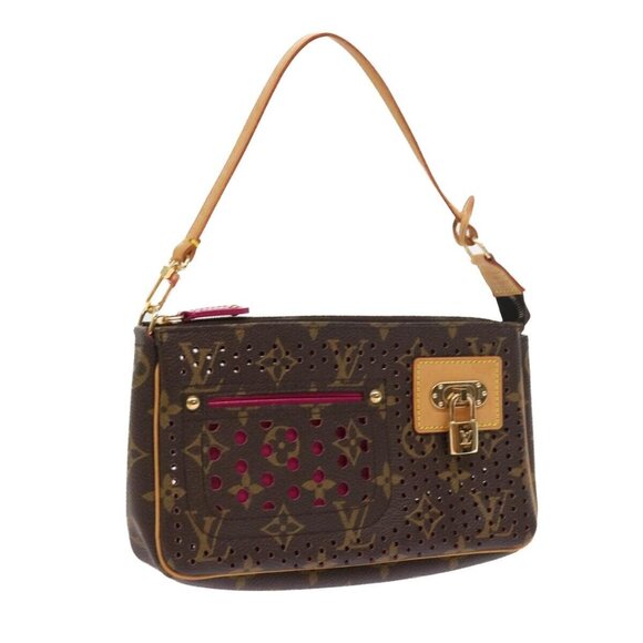 LOUIS VUITTON Monogram Perfo Pochette Accessoires Fuchsia LV Auth - Picture 1 of 16